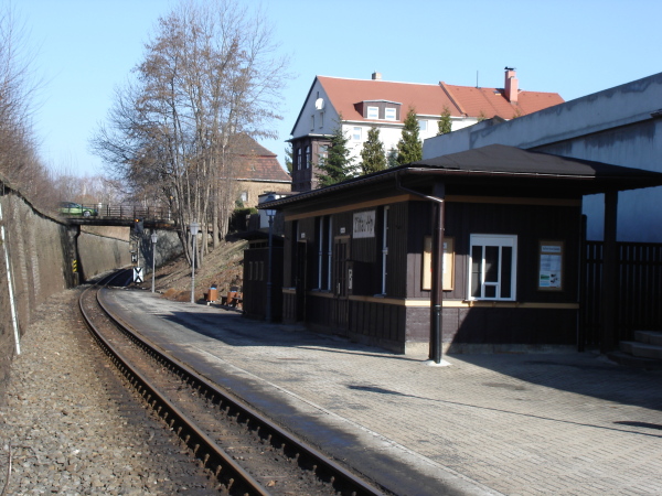 Das Stationsgebäude im Haltepunkt Zittau.