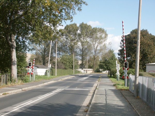 Der Bahnübergang Brückenstraße