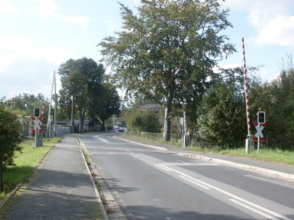 Der Bahnübergang Brückenstraße