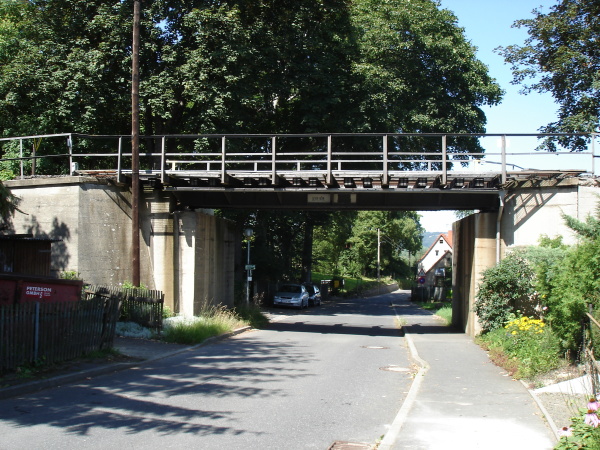 The track over the bridge at 'Niederviebig' in direction to Zittau-Suburb