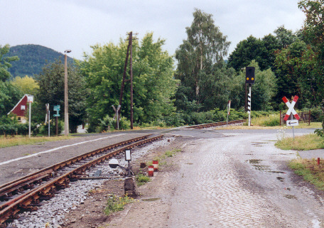 Das Ausfahrtsignal in Richtung Bahnhof Bertsdorf