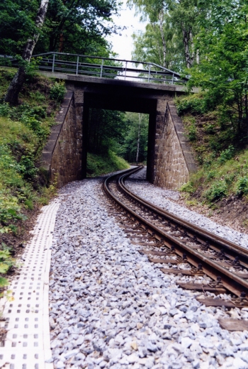 Bridge of the 'Jonsdorf Straße' in direction to Bertsdorf