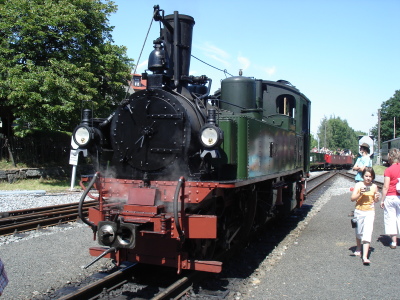 Die 99 555 in Bertsdorf (02.08.2009)